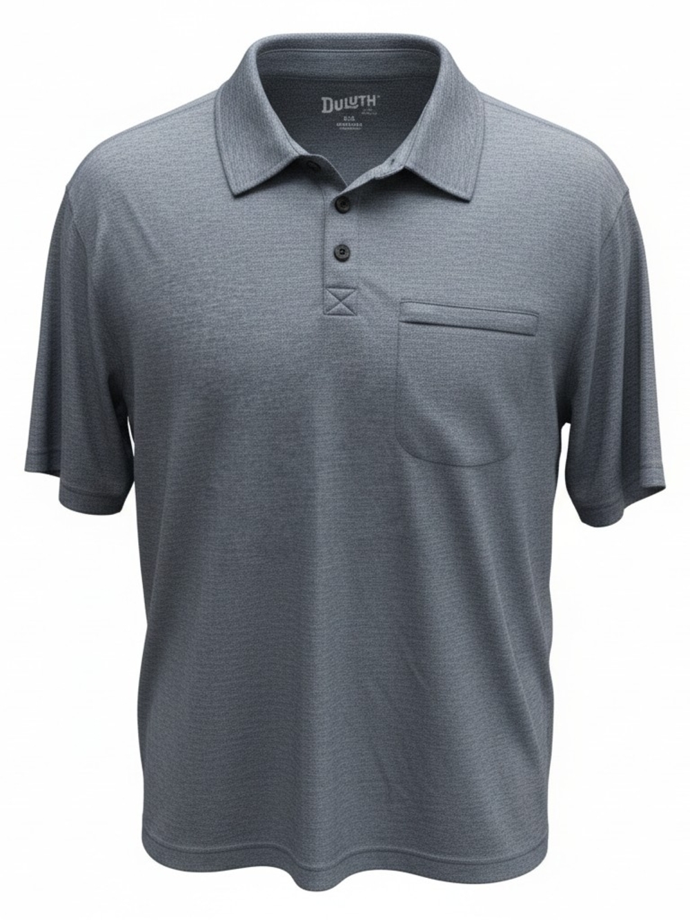 Duluth Trading Co Mens XXL Gray Short Sleeve Polo Shirt with Chest Pocket 2XL